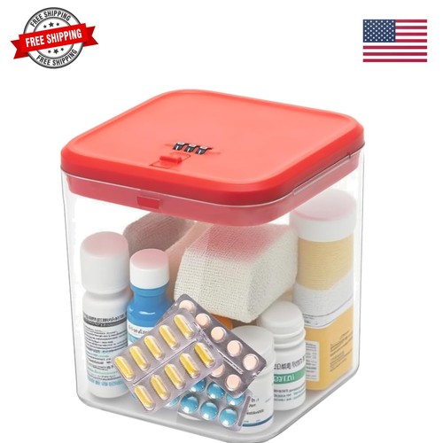 Clear lockable storage box - clear,