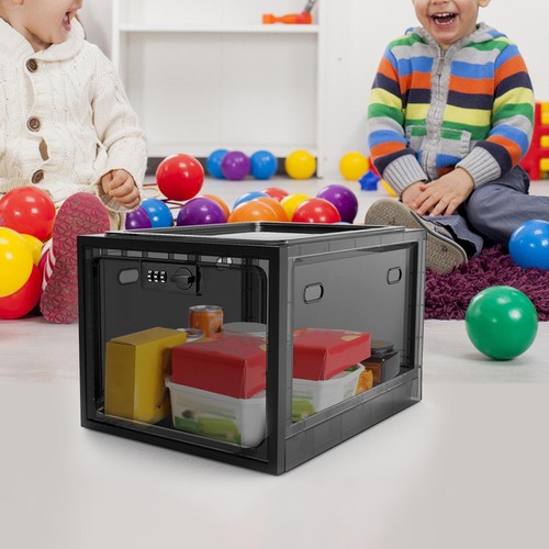 Lockable storage box clear - storage,