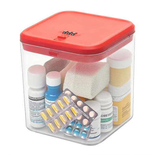 Clear lockable storage box - clear,