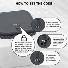 Grey Medication Lock Box With