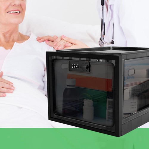 Lockable storage box clear - box,