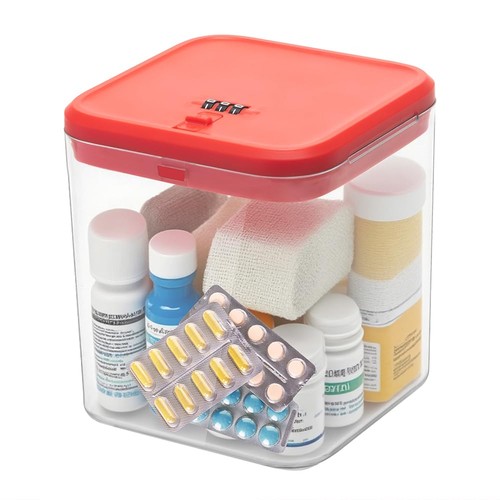 Clear lockable storage with - clear,