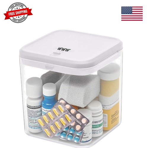 Clear medicine lock box with - medicine,