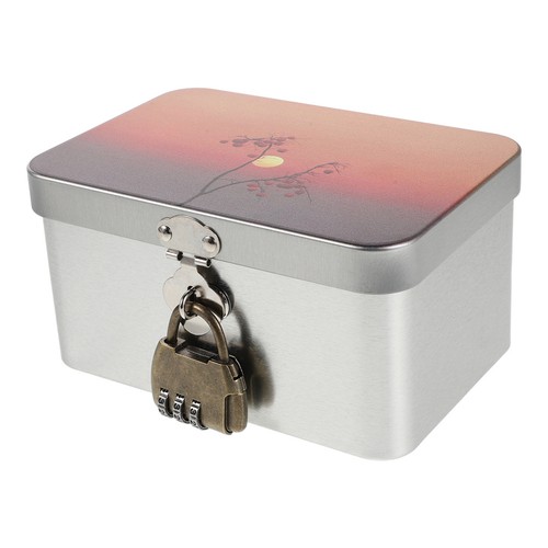 Lockable tinplate box - ,